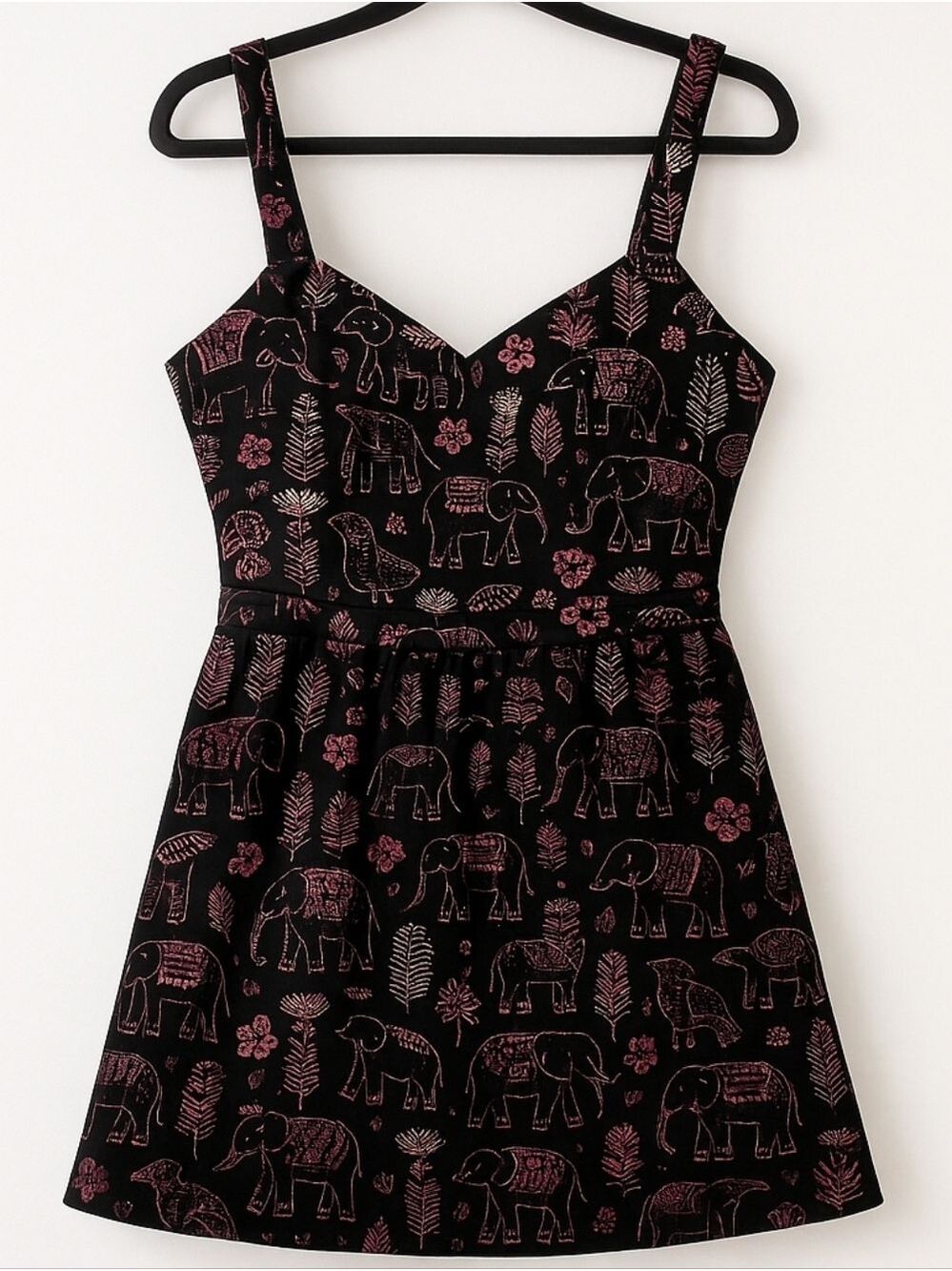 No Boundaries Black Pink Patterned Midi Dress Size 1X